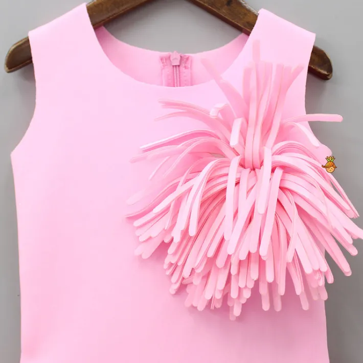 Fashion Pink Dress With Detachable Flower Brooch Dresses & Sets | Dresses
