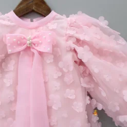 Best Pink Dress With Flower Embellishments Dresses & Sets | Dresses