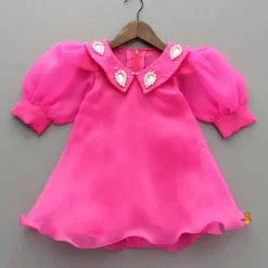 Clearance Pink Embellished Collar Elegant Dress Dresses & Sets | Dresses