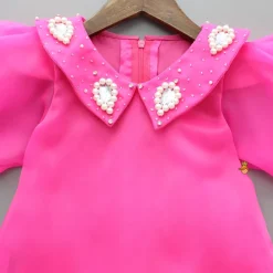 Clearance Pink Embellished Collar Elegant Dress Dresses & Sets | Dresses
