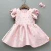 Discount Pink Embellished Dress With Detachable Bow and Matching Hairclip Dresses & Sets | Dresses