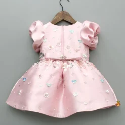 Discount Pink Embellished Dress With Detachable Bow and Matching Hairclip Dresses & Sets | Dresses