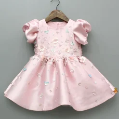 Discount Pink Embellished Dress With Detachable Bow and Matching Hairclip Dresses & Sets | Dresses