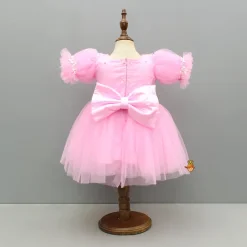 Discount Pink Embellished Dress With Butterfly Wings And Swirled Bow Hairclip Dresses & Sets | Dresses