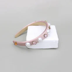 Fashion Pink Embellished Hairband Hair Accessories | Hair Bands