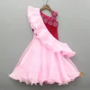 Hot Pink Embellished Velvet Top And Lehenga With Dupatta Ethnic Wear | Lehengas & Ghagras