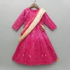 Sale Pink Embroidered Anarkali With Attached Dupatta Ethnic Wear | Sarees & Anarkalis