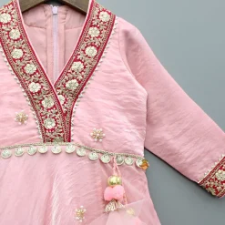 Online Pink Embroidered Anarkali With Dupatta Ethnic Wear | Sarees & Anarkalis