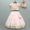 Best Pink Embroidered Brocade Top And Lehenga With Dupatta Ethnic Wear | Lehengas & Ghagras