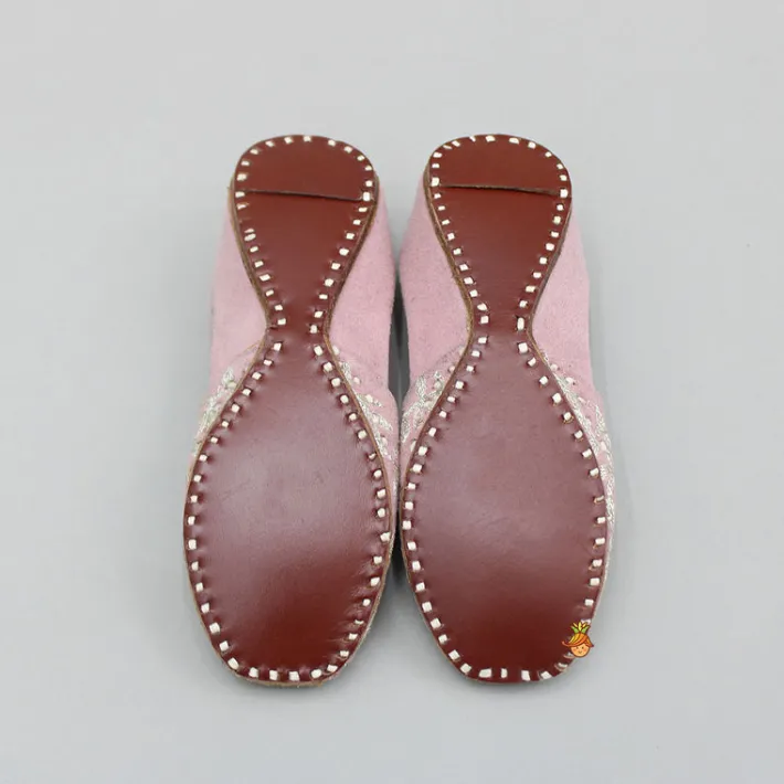 Online Pink Embroidered Jutti BOY Shoes | Shoes