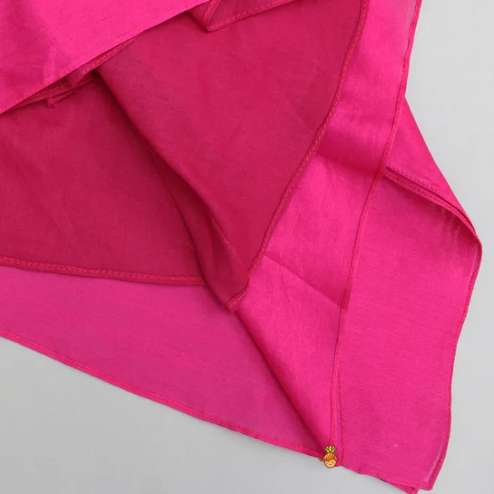 Discount Pink Embroidered Kaftan Style Kurti And Palazzo Ethnic Wear | Palazzos & Shararas