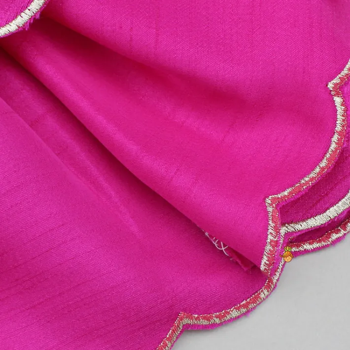 Best Pink Embroidered Peplum Kurti And Tulip Dhoti Ethnic Wear | Dhotis & Patialas