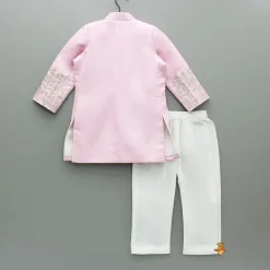Hot Pink Embroidered Sherwani And Pyjama BOY Indian Ethnic Wear | Sherwani Sets