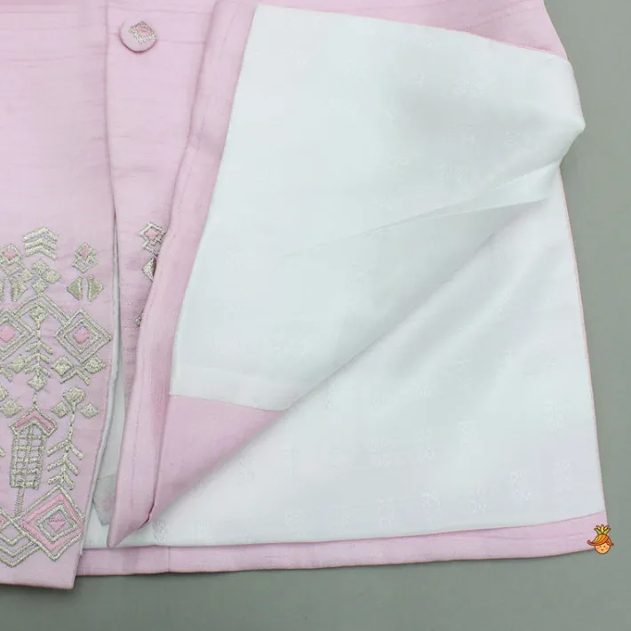 Hot Pink Embroidered Sherwani And Pyjama BOY Indian Ethnic Wear | Sherwani Sets