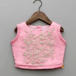 Hot Pink Embroidered Top And Lehenga Twinning Sets | Ethnic Wear