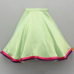 Best Pink Embroidered Top And Green Lehenga With Dupatta And Matching Potli Bag Ethnic Wear | Lehengas & Ghagras