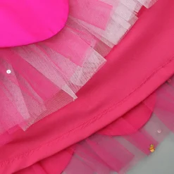 Hot Pink Embroidered Top And Scalloped Hem Lehenga With Dupatta Ethnic Wear | Lehengas & Ghagras