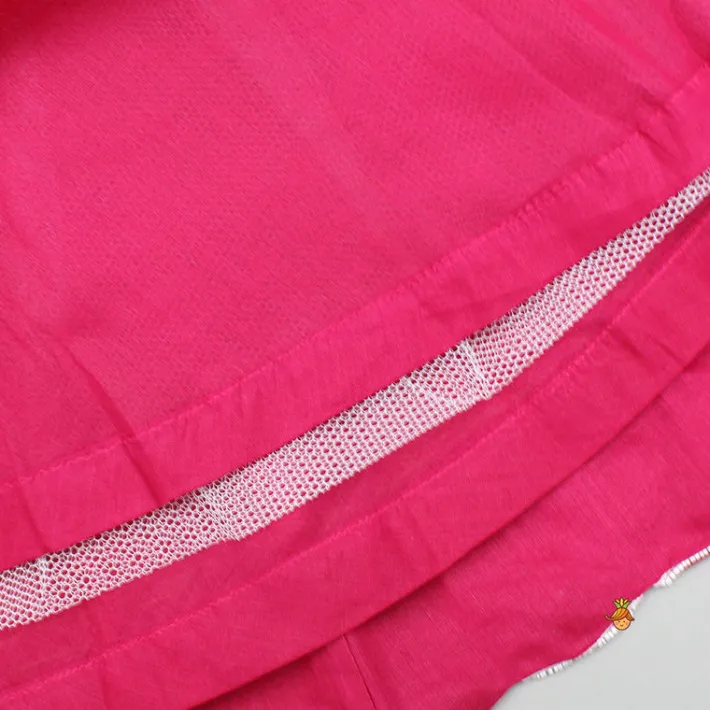 Outlet Pink Embroidered Top And Lehenga With Dupatta Ethnic Wear | Lehengas & Ghagras