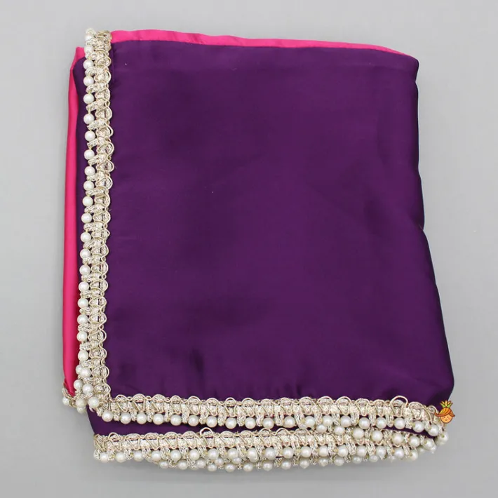 Best Pink Embroidered Top And Green Lehenga With Dupatta And Matching Potli Bag Ethnic Wear | Lehengas & Ghagras