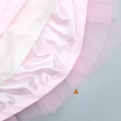 Outlet Pink Floral Printed And Pearl Detailed Gown With Detachable Trail Dresses & Sets | Gowns
