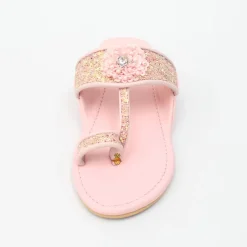 New Pink Glittery Kolhapuri Shoes