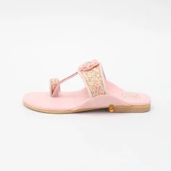 New Pink Glittery Kolhapuri Shoes