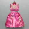 Hot Pink Gota Lace Embroidered Top And Lehenga Ethnic Wear | Lehengas & Ghagras