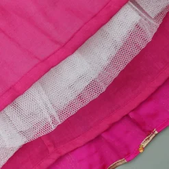 Hot Pink Gota Lace Embroidered Top And Lehenga Ethnic Wear | Lehengas & Ghagras