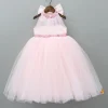 Best Pink Halter Neck Embroidered Gown Dresses & Sets | Gowns