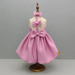 Best Pink Halterneck Balloon Dress With Bow Detailing Dresses & Sets | Dresses