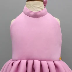 Best Pink Halterneck Balloon Dress With Bow Detailing Dresses & Sets | Dresses