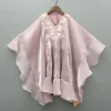 Sale Pink Kaftan Style Embroidered Kurti Ethnic Wear | Kurtis & Jumpsuits