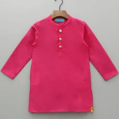 Best Pink Kurta With Faux Mirror Embroidered Jacket And Pyjama BOY Indian Ethnic Wear | Ethnic Sets