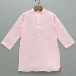 Sale Pink Kurta With Hand Embroidered Floral Printed Jacket And Pyjama BOY Indian Ethnic Wear | Ethnic Sets