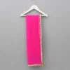 New Pink Net Lace Work Dupatta Ethnic Wear