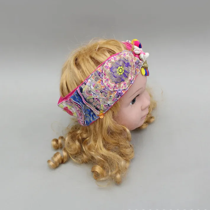 Sale Pink Printed And Embellished Head Band Hair Accessories | Head Bands