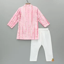 Outlet Pink Printed Embroidered Kurta With Pyjama BOY Indian Ethnic Wear | Ethnic Sets