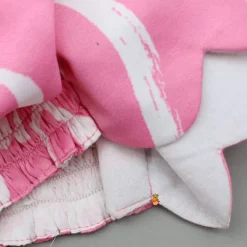 Outlet Pink Printed Smocked Top And High Low Skirt With Hairband Dresses & Sets | Sets