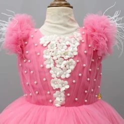 Clearance Pink Ruffle Dress With Matching Bow And Hairclip Dresses & Sets | Dresses