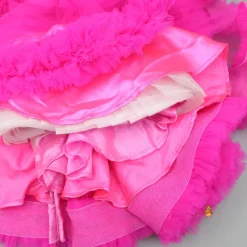 Best Pink Ruffle Trail Dress With Detachable Bow And Swirled Bowie Head Band Dresses & Sets | Dresses
