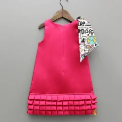 Outlet Pink Satin Frill Dress With Bow Dresses & Sets | Dresses