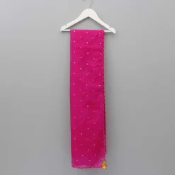 Hot Pink Scalloped Dupatta Ethnic Wear