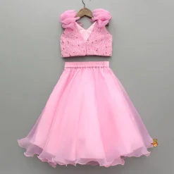 Best Pink Sequin Embellished Top With Lehenga Ethnic Wear | Lehengas & Ghagras