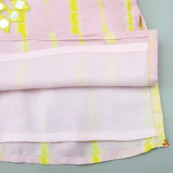 Sale Pink Shibori Printed Embroidered Kurta And Pyjama BOY Indian Ethnic Wear | Ethnic Sets