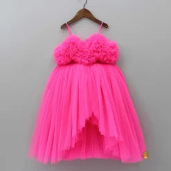 Clearance Pink Strappy Net Gown Dresses & Sets | Gowns
