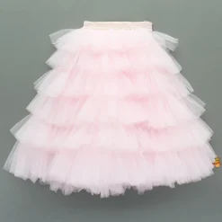 Clearance Pink Stylish Strappy Top And Ruffle Net Lehenga Ethnic Wear | Lehengas & Ghagras