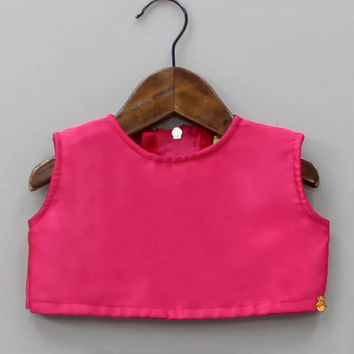 Online Pink Top With Asymmetric Stylish Cape And Palazzo Ethnic Wear | Palazzos & Shararas