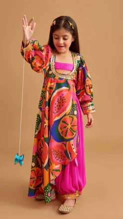 Online Pink Top With Side Slits Kurti And Patiala Twinning Sets | Ethnic Wear