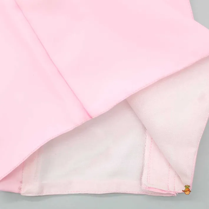 Best Pink Top With Unicorn Embroidered Scuba Blazer And Pant Dresses & Sets | Sets
