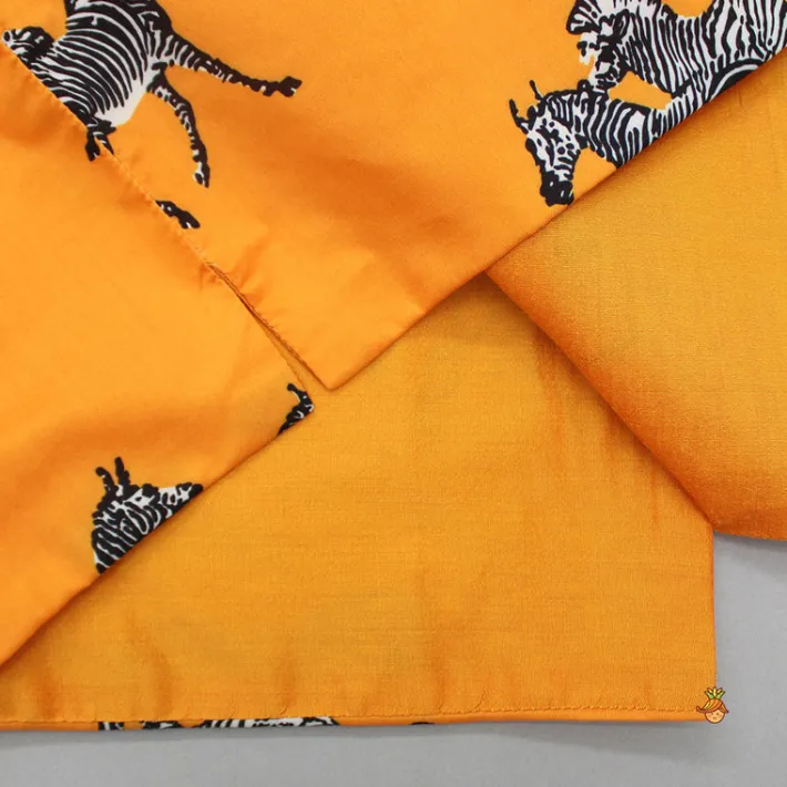 Sale Plain Kurta And Animal Printed Jacket With Dhoti BOY Indian Ethnic Wear | Ethnic Sets